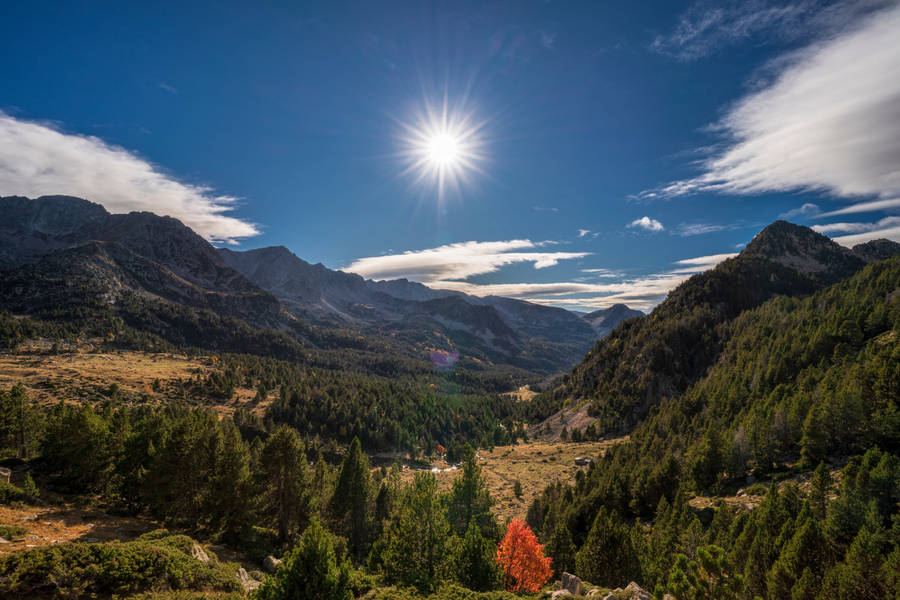 Bright Mountain Range Andorra Wallpaper