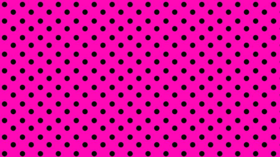 Bright Pink Black Dot Iphone Wallpaper