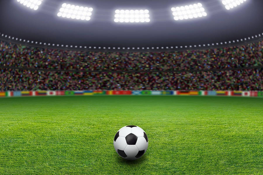 Bright Soccer Stadium Wallpaper