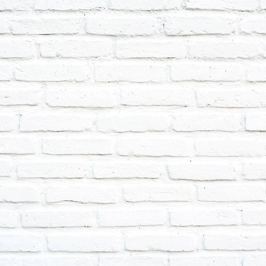 Bright White Brick Wall Stretcher Bond Wallpaper