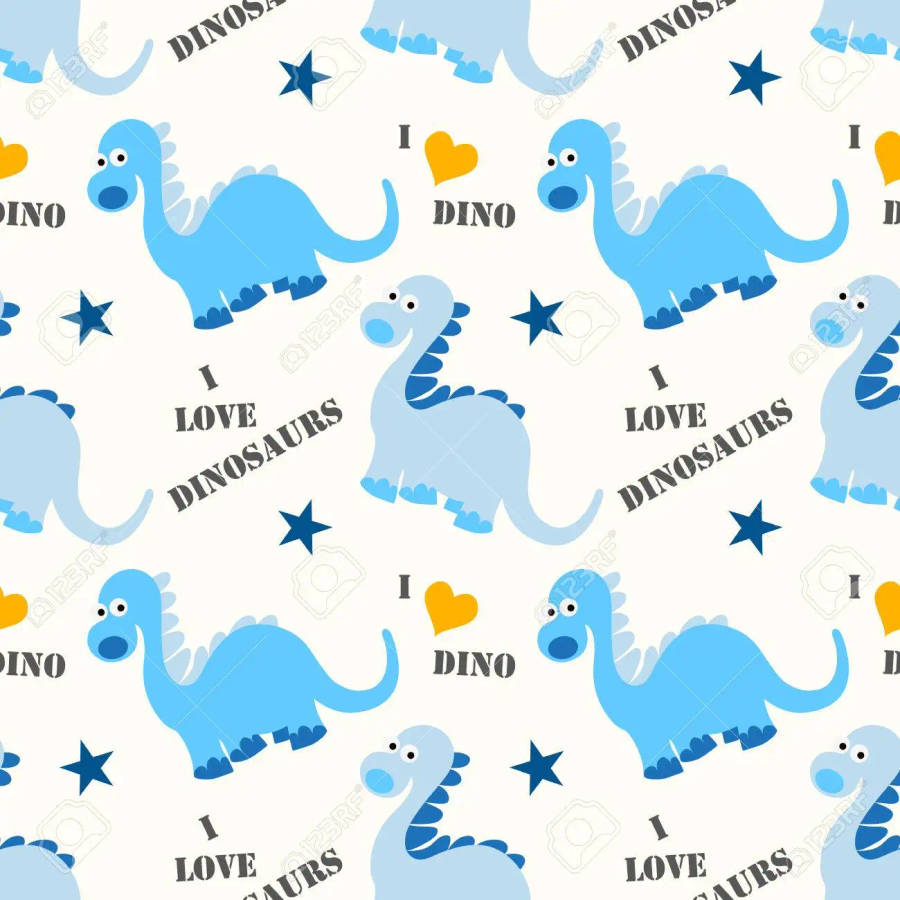 Brighten Up Your Home With This Cute Dinosaur Pattern! Wallpaper