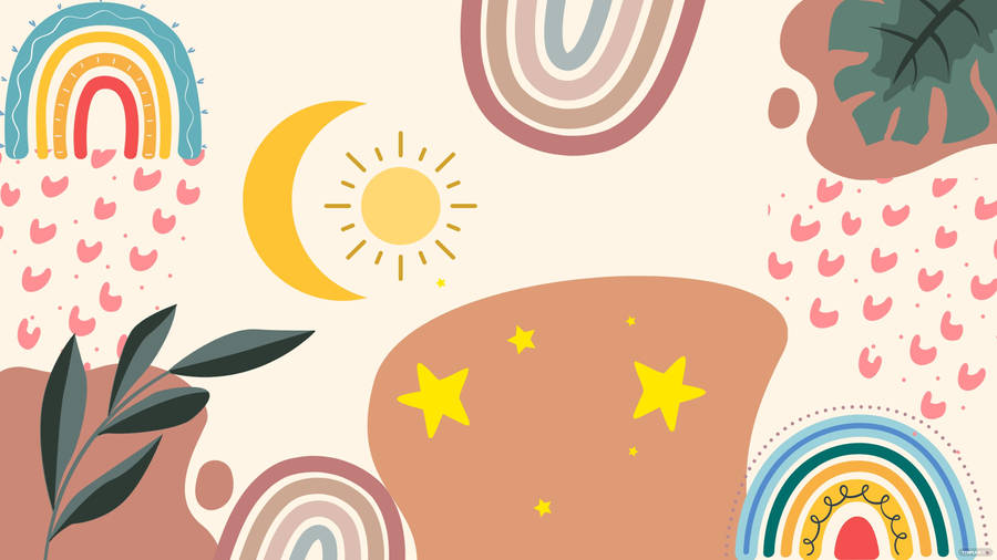 Brighten Your Day With This Fun Boho Rainbow. Wallpaper