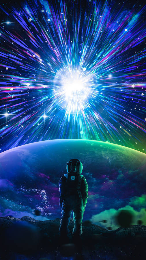 Brilliant View In Space 4k Phone Wallpaper