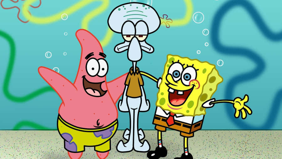 Bring Some Color To Your Desktop With This Spongebob Desktop Wallpaper. Wallpaper