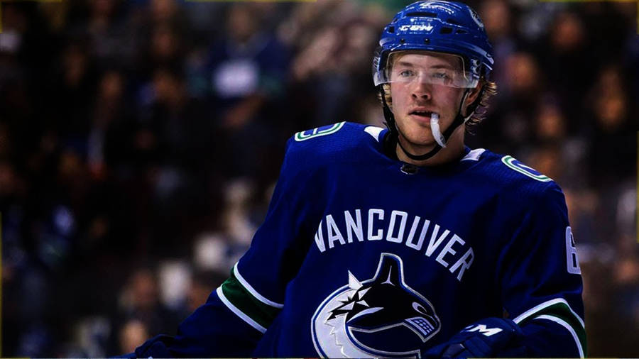 Brock Boeser Vancouver Canucks Vs. San Jose Sharks Wallpaper