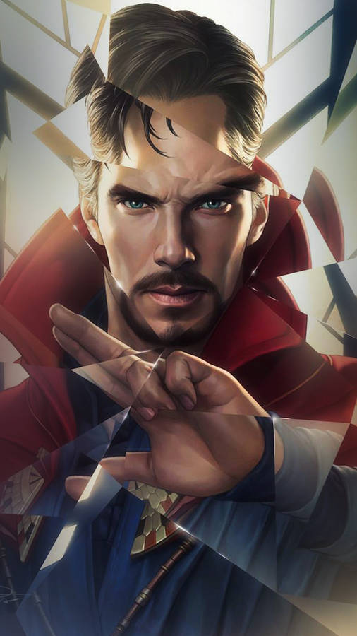 Broken Glass Art Superhero Doctor Strange Wallpaper