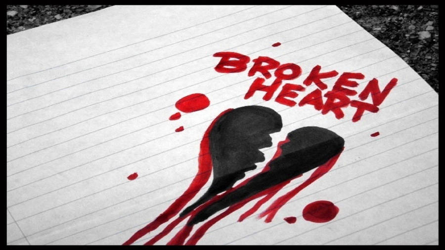 Broken Heart Marker Art Wallpaper