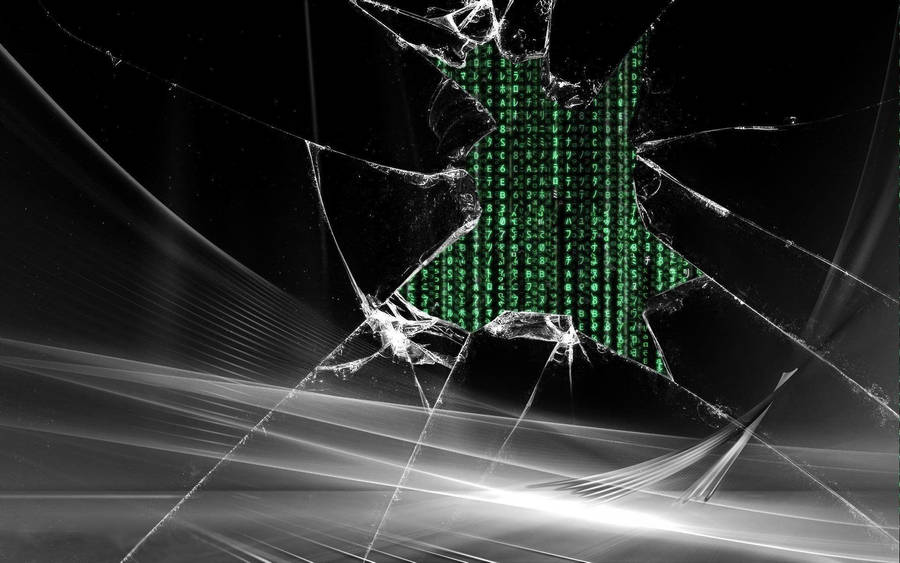 Broken Screen Matrix Wallpaper