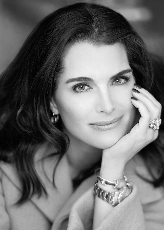 Brooke Shields Black And White Wallpaper