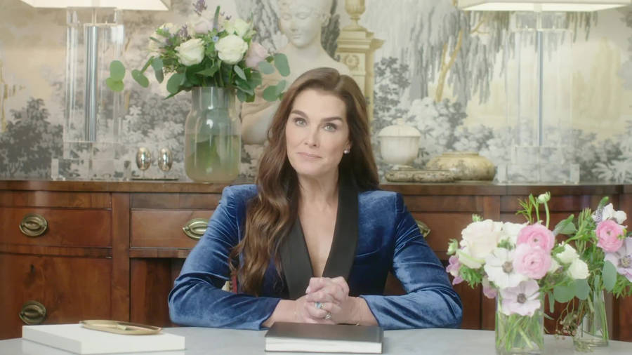 Brooke Shields In Blue Suit Wallpaper