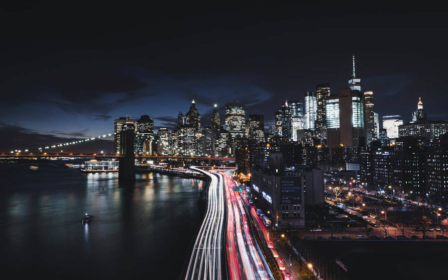 Brooklyn Bridge Cityscape Nyc Aesthetic Wallpaper