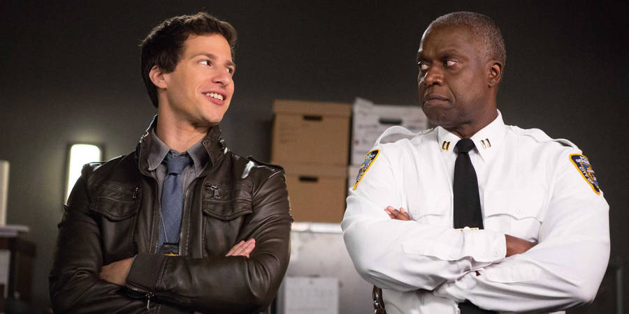 Brooklyn Nine Nine Jake And Captain Holt Wallpaper