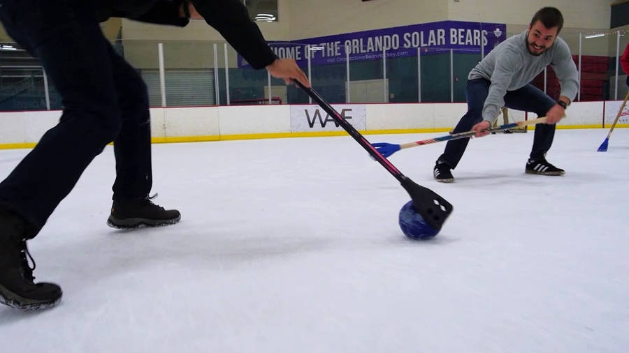 Broomball Blue Ball Wallpaper