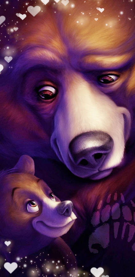 Brother Bear Hearts Frame Wallpaper