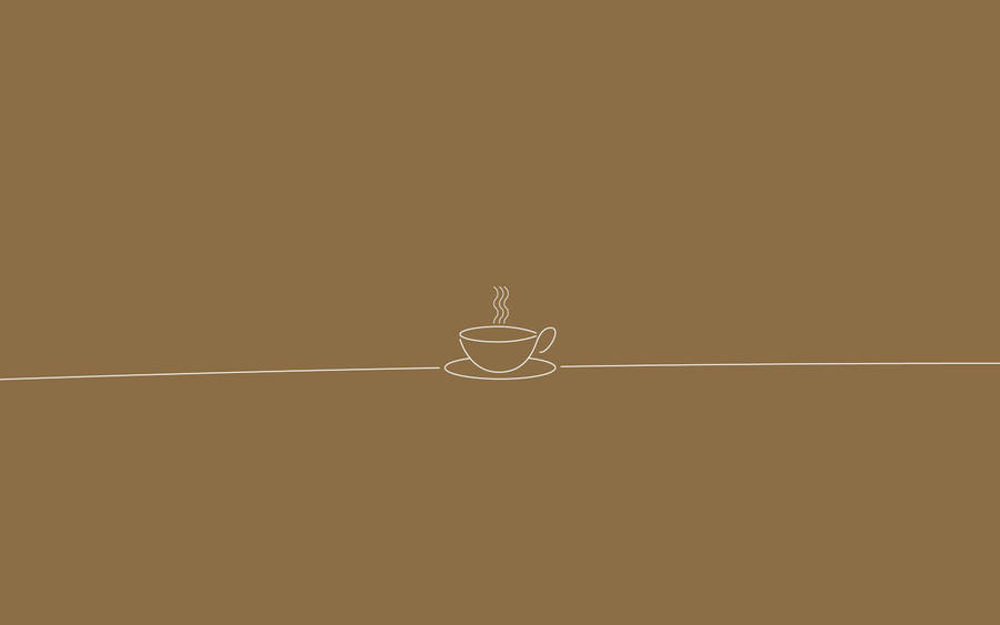 Brown Aesthetic Coffee Cup Wallpaper