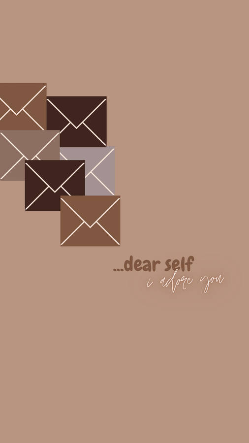 Brown Aesthetic Letter Envelopes Wallpaper