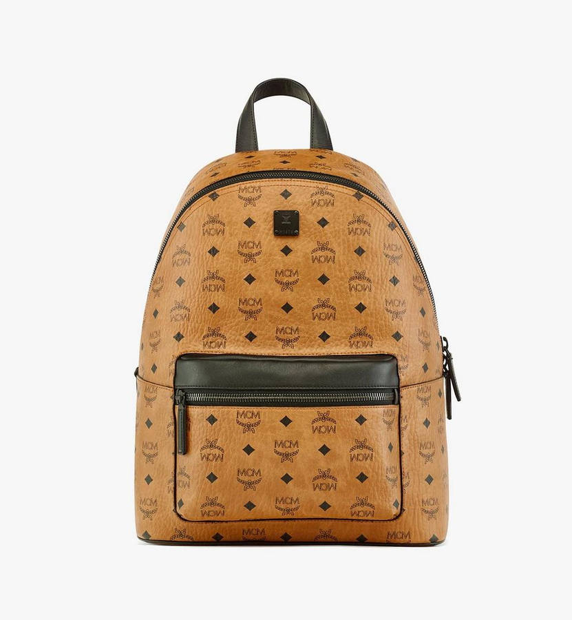 Brown Black Mcm Stark Backpack Wallpaper