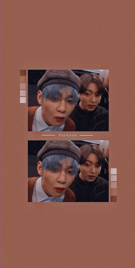 Brown Color Palette Taekook Bts Wallpaper