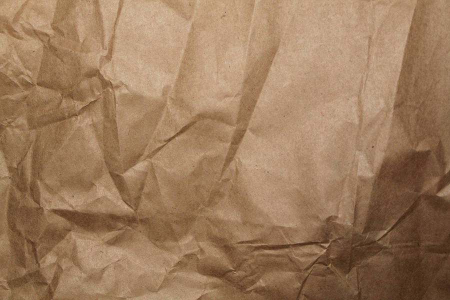 Brown Crumpled Paper Texture Wallpaper