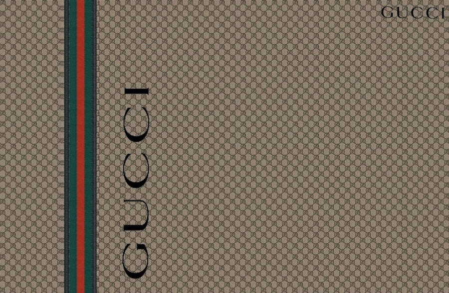 Brown Diamante Gucci Pattern Wallpaper