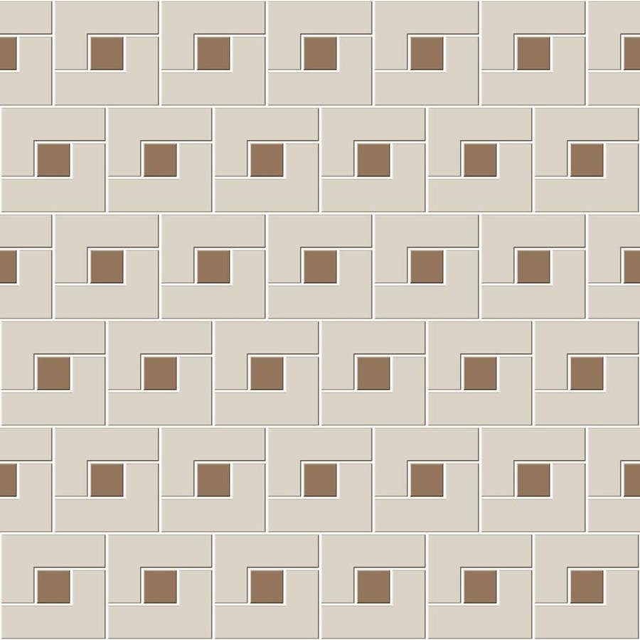 Brown Floor Tiles With L Shape Blocks Wallpaper