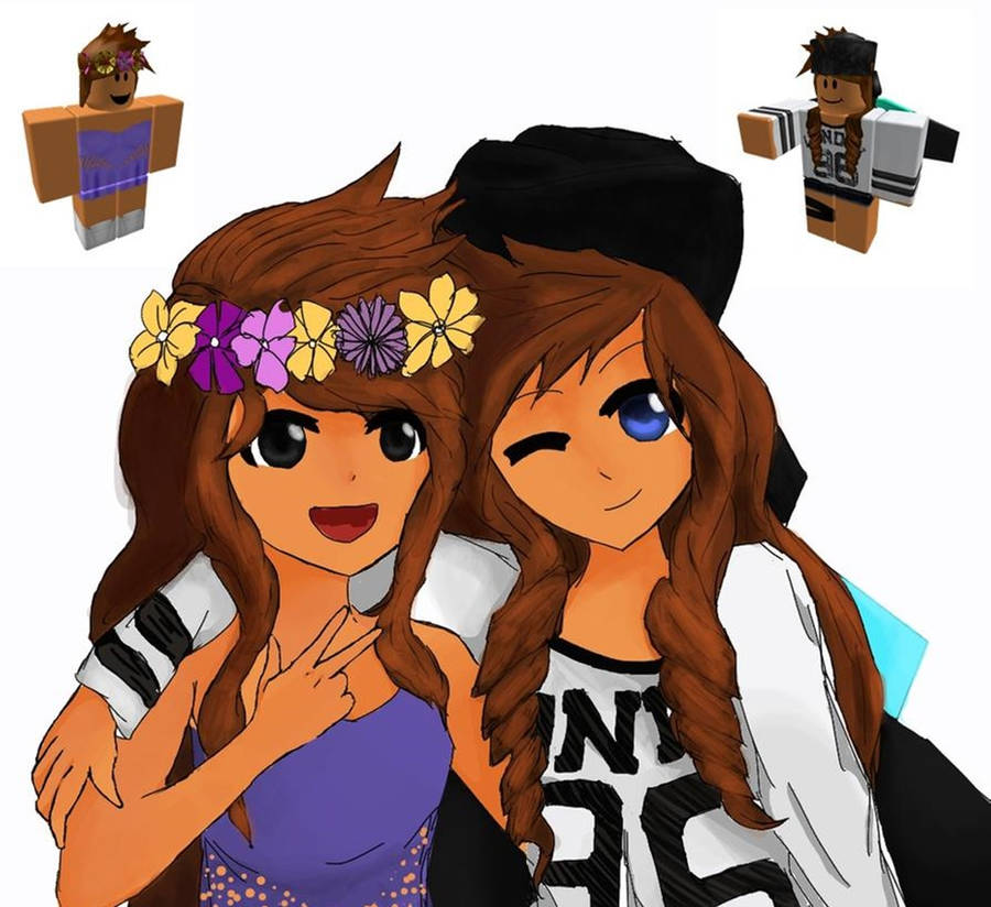 Brown Hair Cute Roblox Girls Wallpaper