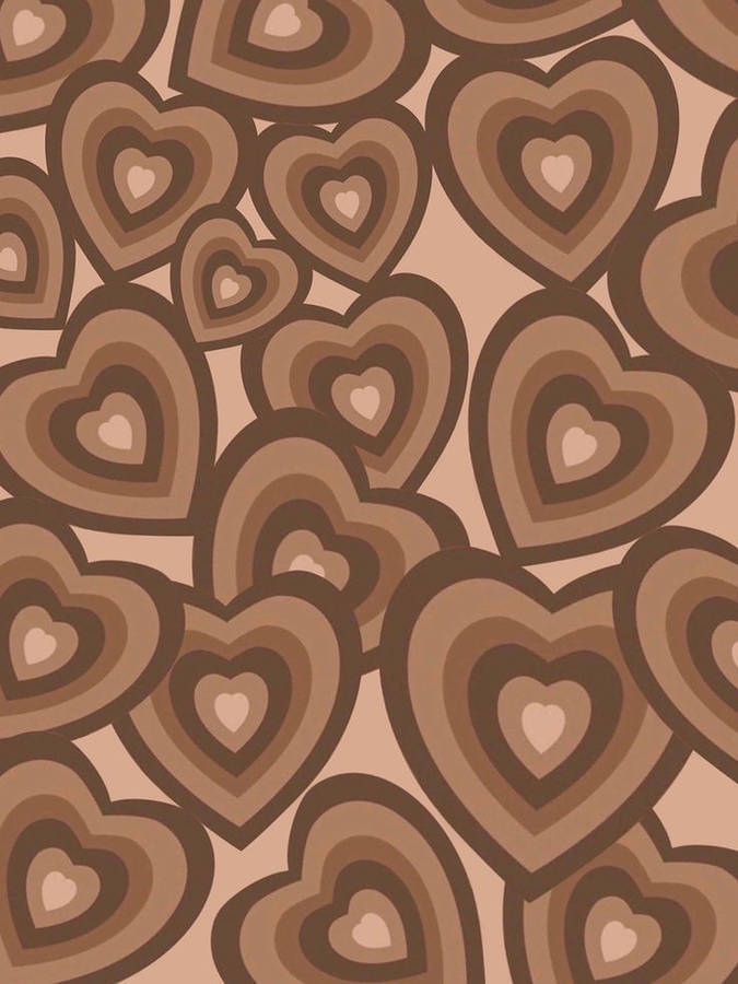 Brown Heart Aesthetic Wallpaper