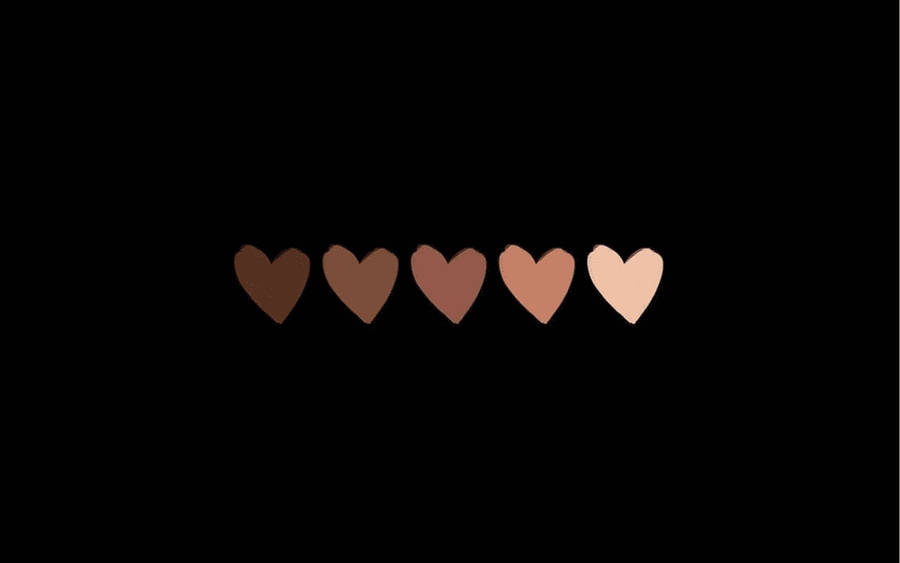 Brown Hearts Shades Wallpaper