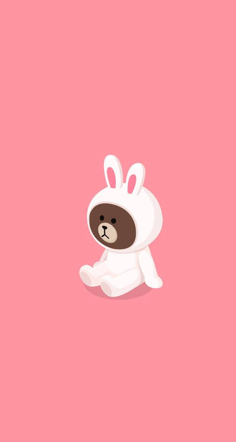 Brown In Cony's Costume Line Friends Wallpaper