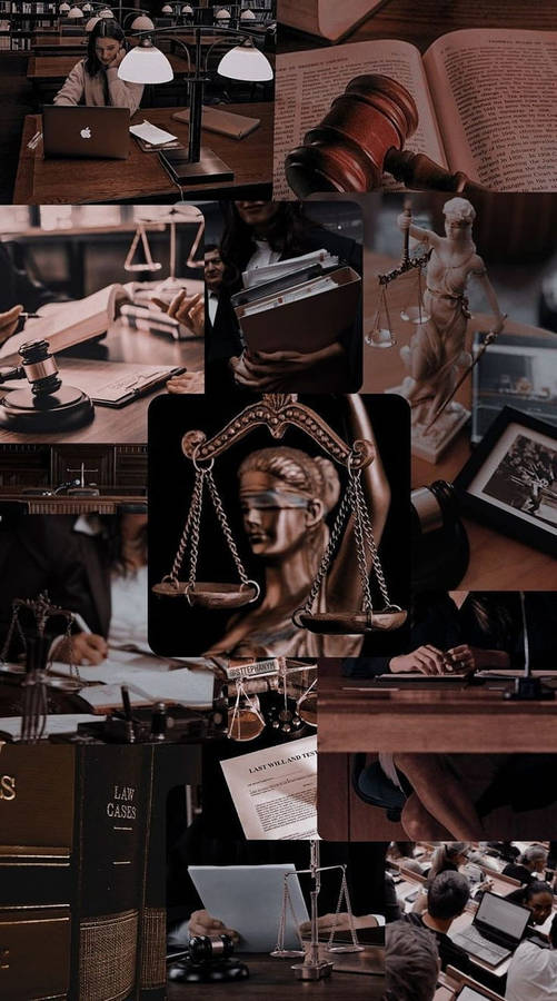 Brown Lawyer Collage Wallpaper