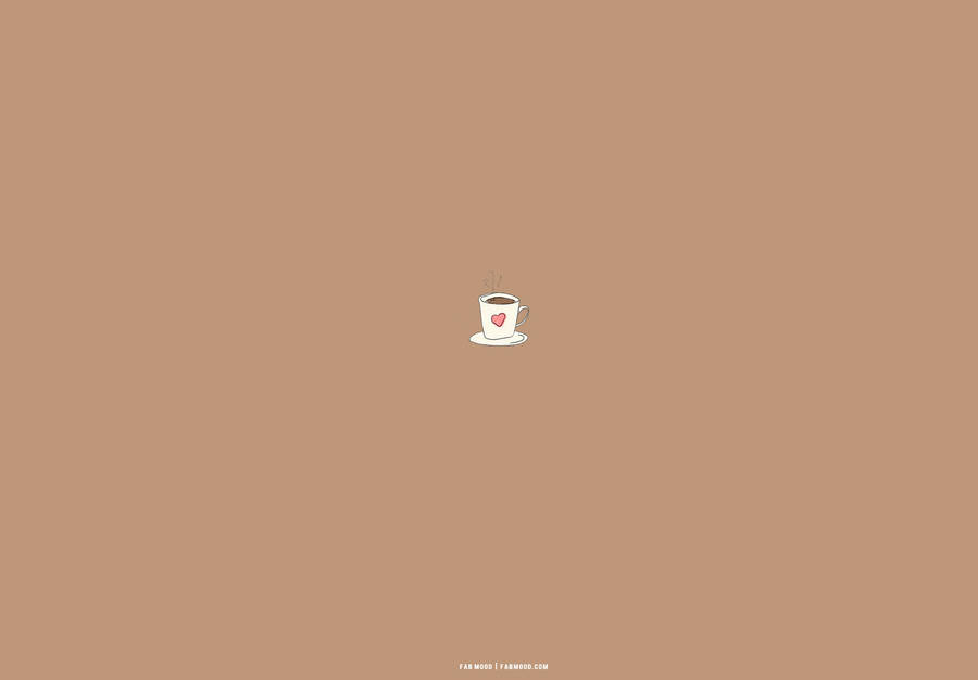 Brown Minimalist Coffee Aesthetic Wallpaper