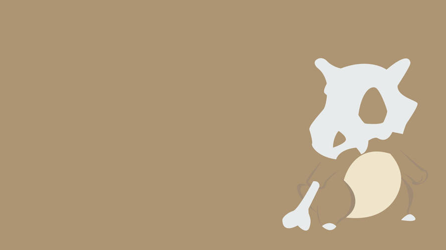 Brown Minimalist Cubone Wallpaper