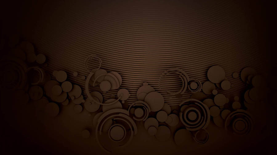 Brown Minimalistic Abstract Design Wallpaper
