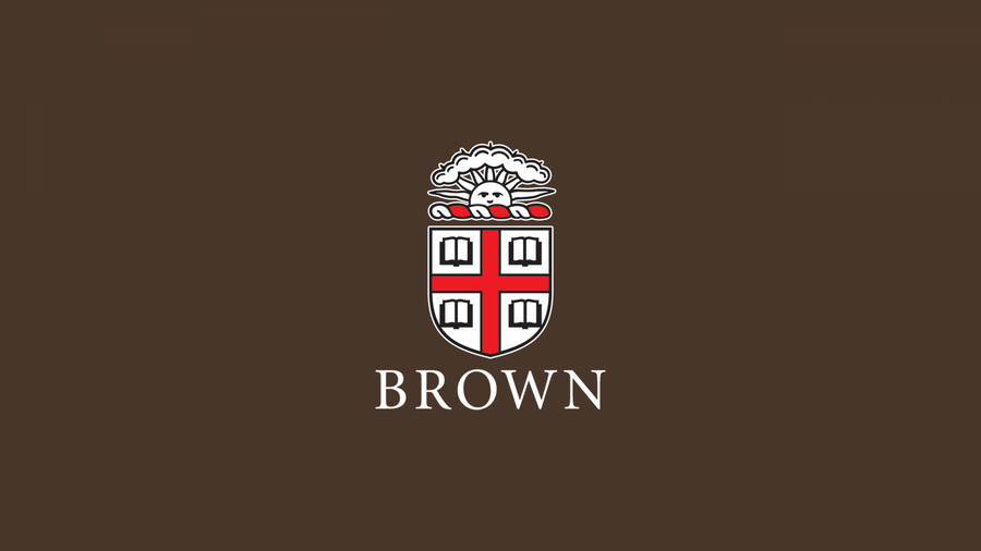 Brown University Logo In Brown Background Wallpaper