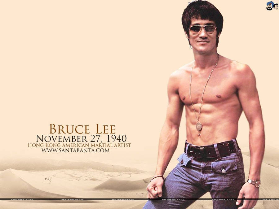 Bruce Lee In Casual Jeans Wallpaper