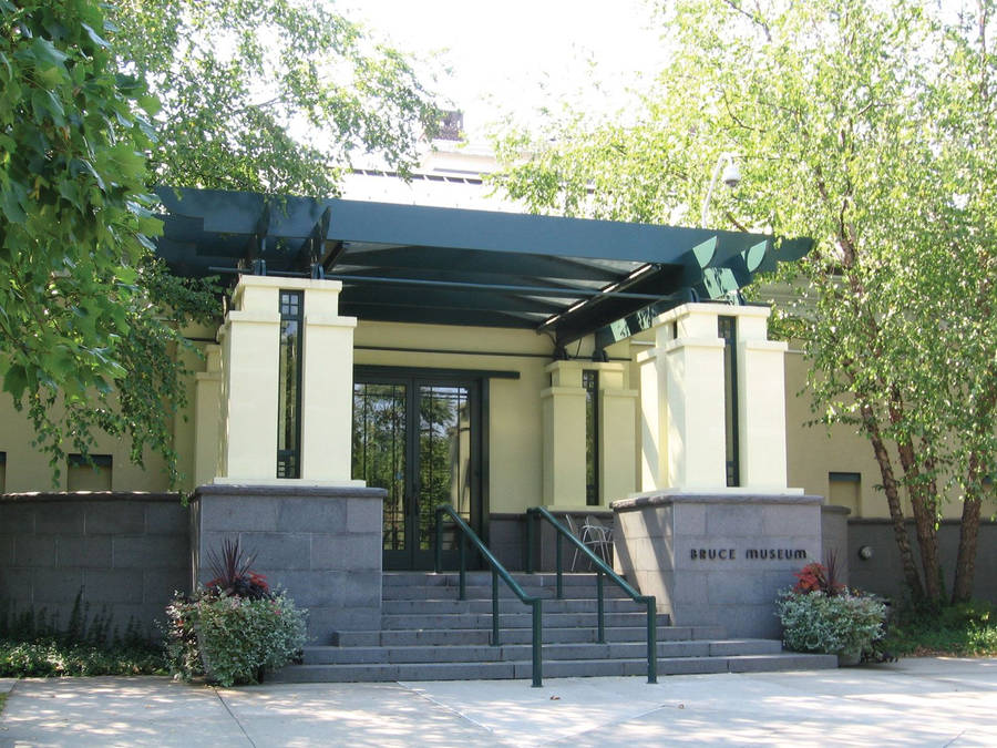 Bruce Museum Entrance In Greenwich Ct Wallpaper