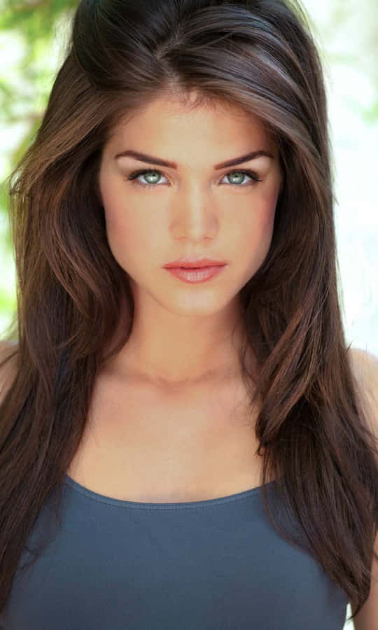 Brunette Beauty Portrait Marie Avgeropoulos Wallpaper