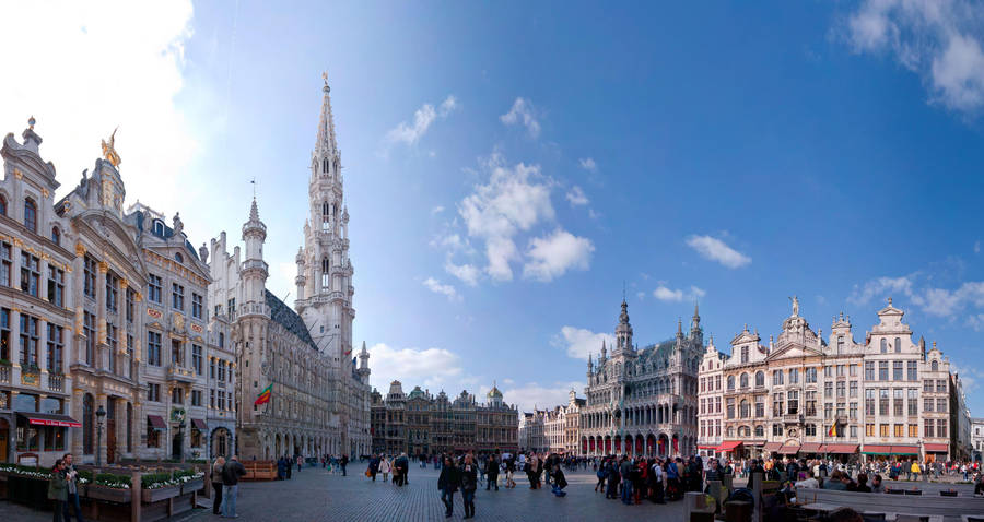 Brussels Morning View Wallpaper