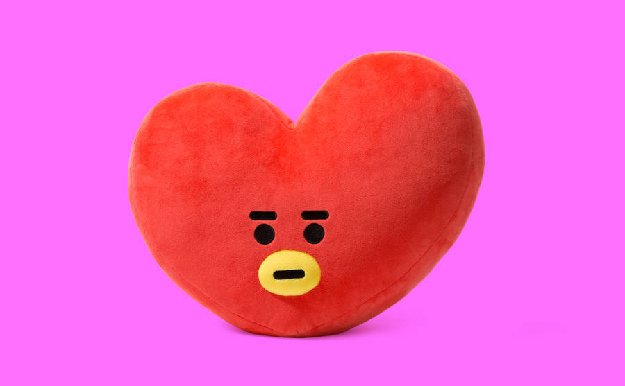 Bt21 Tata Heart Plush Wallpaper