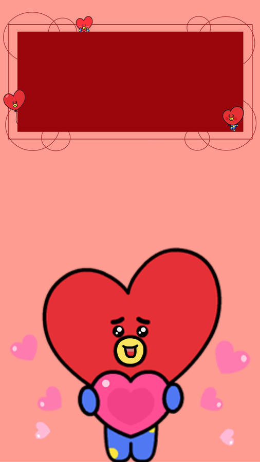 Bt21 Tata Hearts Wallpaper