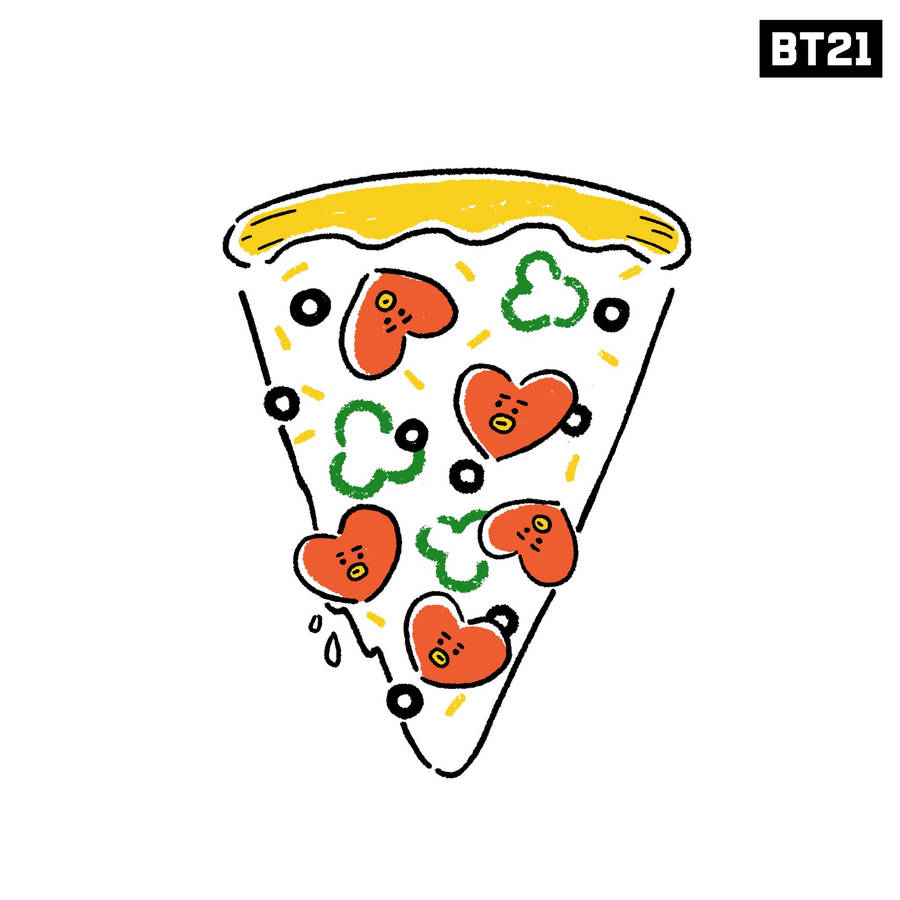 Bt21 Tata Pizza Wallpaper