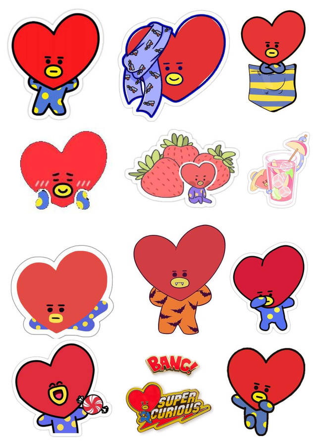 Bt21 Tata Stickers Wallpaper