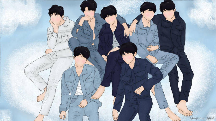 Bts 2020 Animated Art Wallpaper