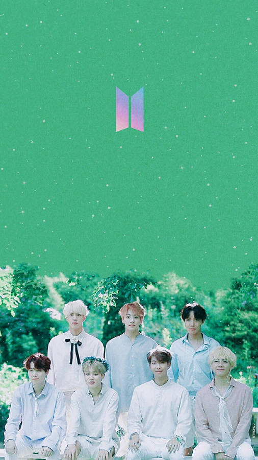 Bts 2020 In Green Wallpaper