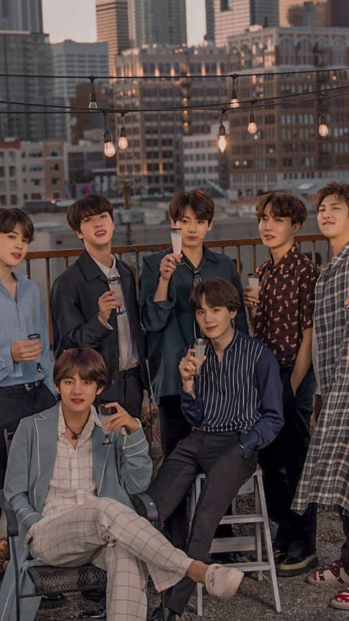 Bts Aesthetic Drinking Wine Wallpaper