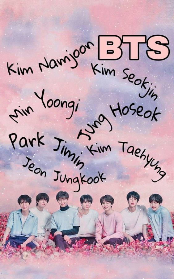 Bts Aesthetic Member Names Wallpaper