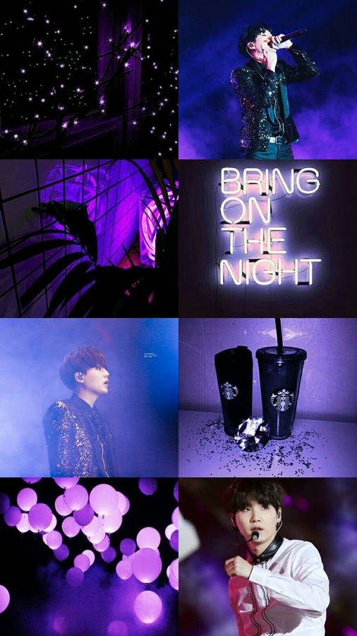 Bts Aesthetic Suga Purple Fanart Wallpaper