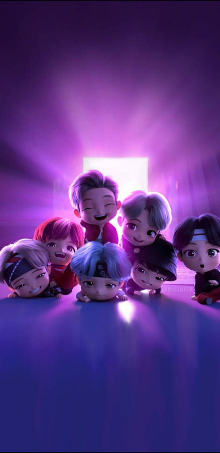 Bts Anime Purple Aesthetic Wallpaper