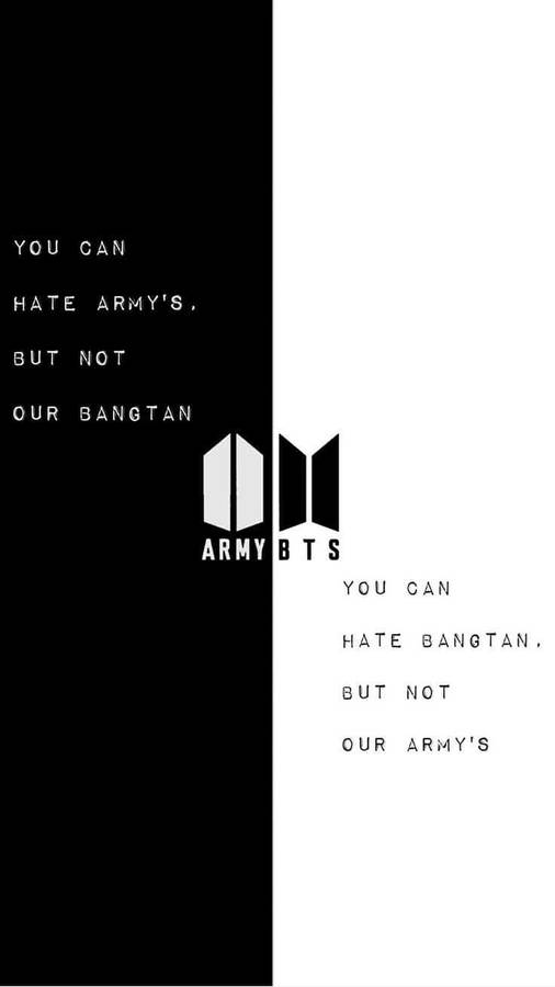 Bts Army Black And White Poster Wallpaper