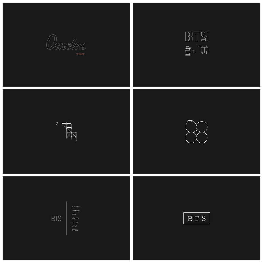 Bts Black Minimalist Wallpaper